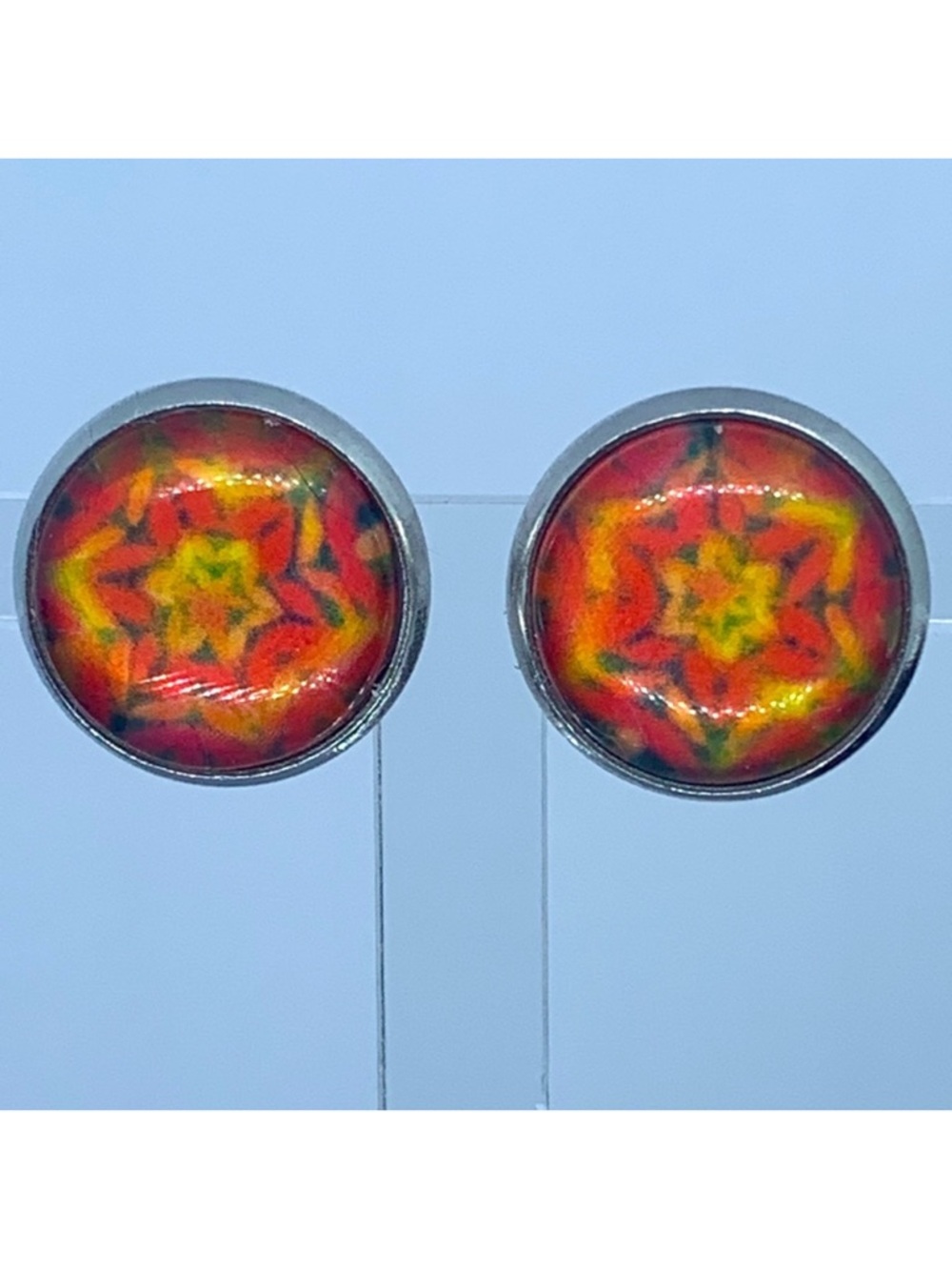 Faux Druzy Stud Stainless Steel Earrings Fashion Jewelry